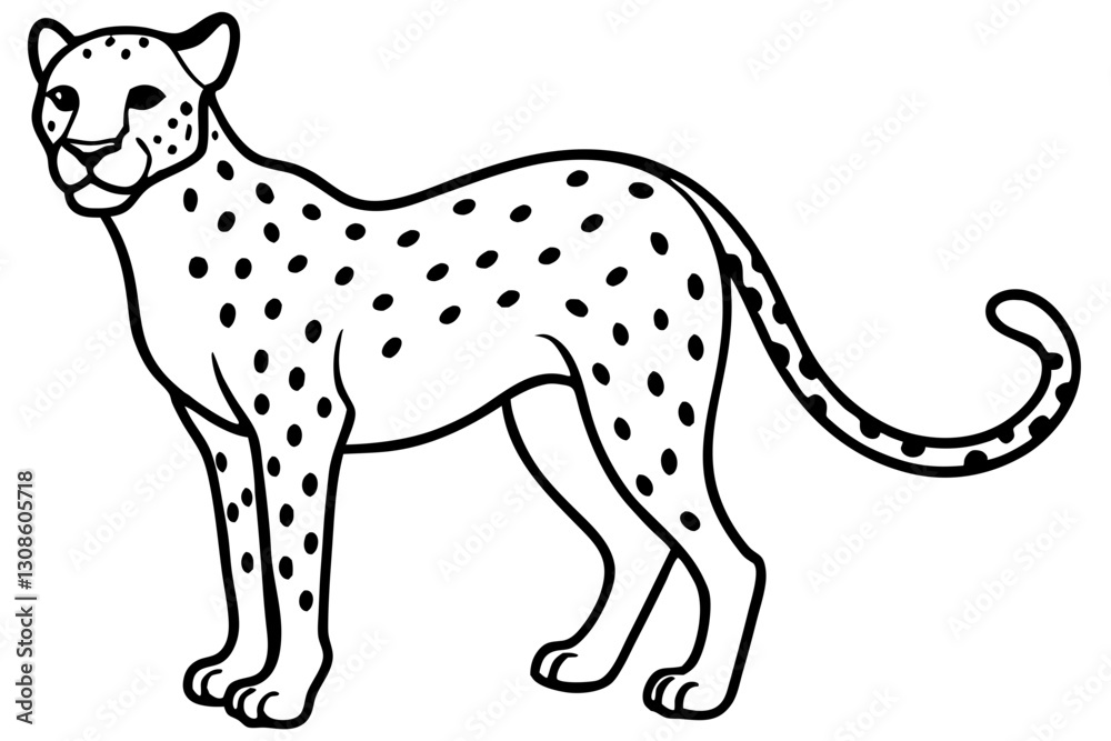 Fototapeta premium Elegant Cheetah Silhouette