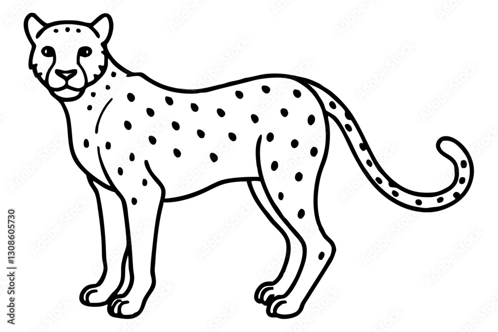 Fototapeta premium Elegant Cheetah Silhouette
