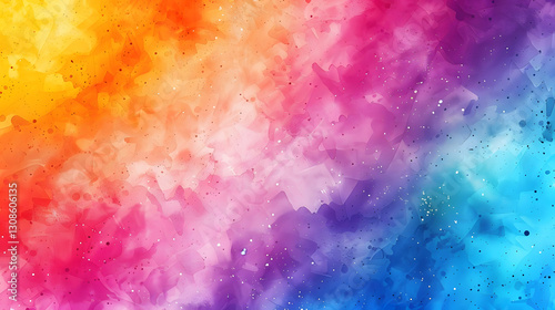 Abstract colorful background with dynamic flying shapes, featuring bright hues and an energetic modern design.
