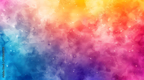 Abstract colorful background with dynamic flying shapes, featuring bright hues and an energetic modern design.