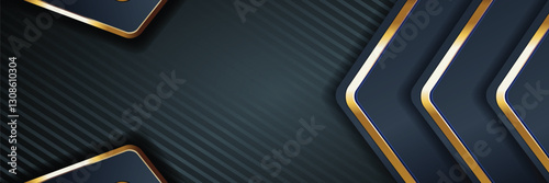 gold banner Abstract vector background board for text and message design modern. vector illustration