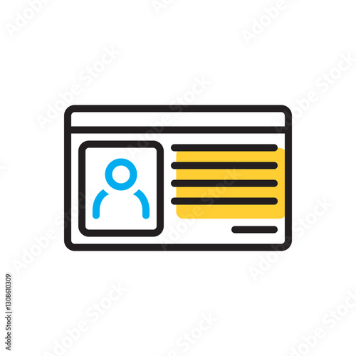 Multi color icon for id card