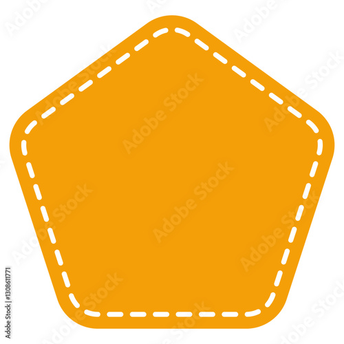 Vibrant Orange Tag, Stitche...