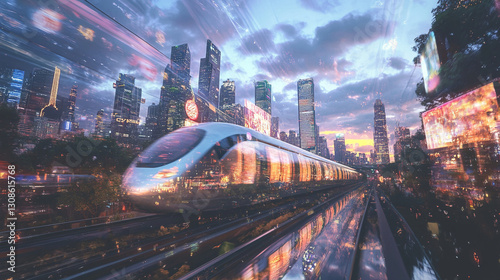 Stunningly Detailed Image of a High-Speed Bullet Train in Motion (Version 12)