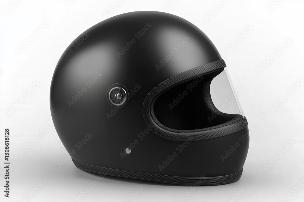 Obraz premium Black Motorcycle Helmet for Studio Shot.