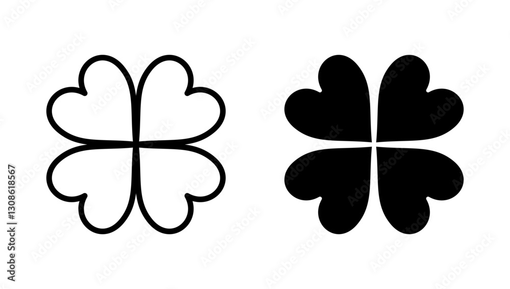 Clover icon vector. clover sign and symbol. four leaf clover icon. Clover icon vector. clover sign and symbol. four leaf clover icon.