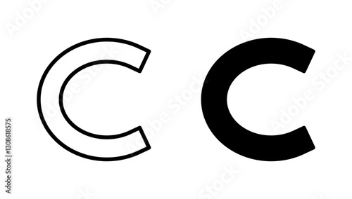 Copyright icon vector. copyright sign and symbol