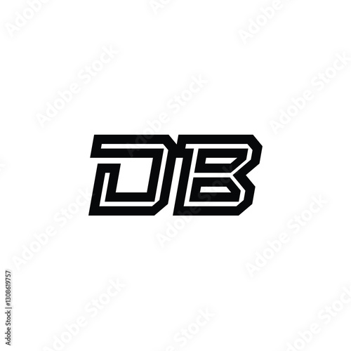 Free Download DB monogram logo design letter text name symbol monochrome logotype alphabet character simple logo - GFXLoad