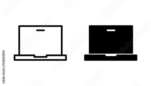 Laptop icon vector. computer sign and symbol