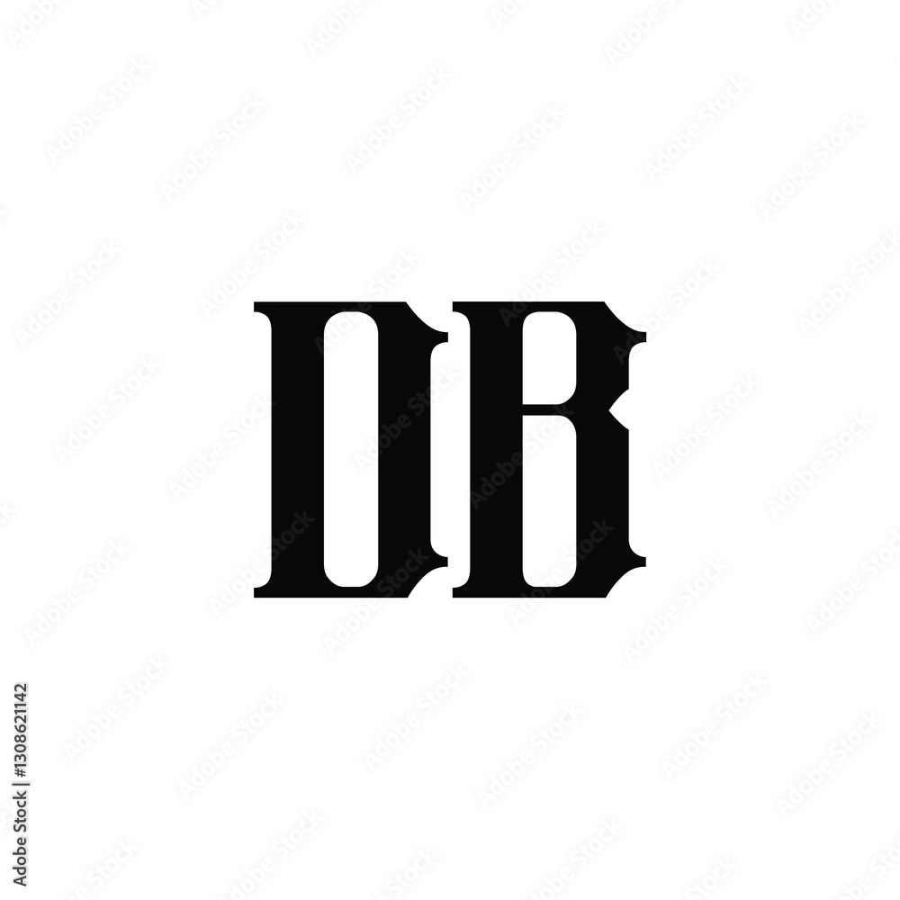 DB monogram logo design letter text name symbol monochrome logotype alphabet character simple logo DB monogram logo design letter text name symbol monochrome logotype alphabet character simple logo