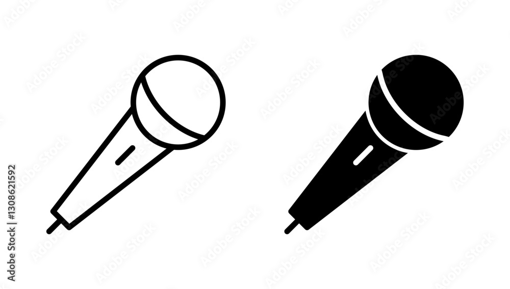 Microphone icon vector. karaoke sign and symbol Microphone icon vector. karaoke sign and symbol