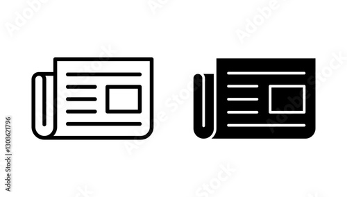 Newspaper icon vector. news paper sign and symbolign