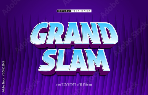 grand slam editable text effect with a baseball and sport text effect