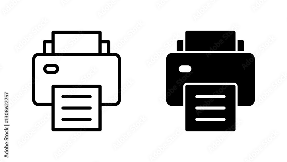 Print icon vector. printer sign and symbol