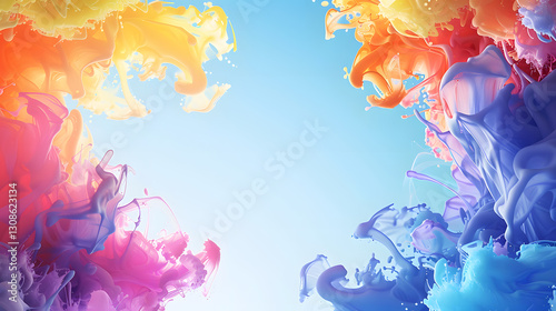 Abstract colorful background with flying colors and beautiful gradients, creating a vibrant and energetic composition.