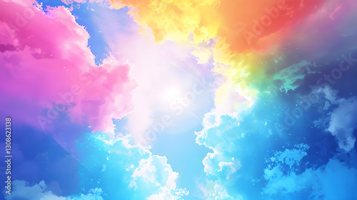 Abstract colorful background with flying colors and beautiful gradients, creating a vibrant and energetic composition.