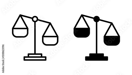 Scales icon vector. Law scale icon. Justice sign and symbol