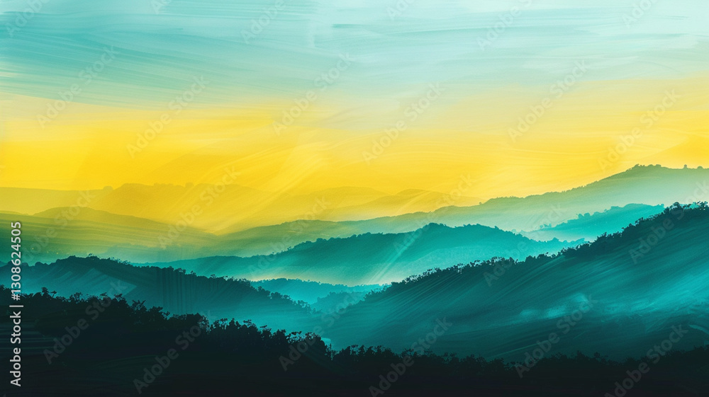 Obraz premium sunrise over mountains