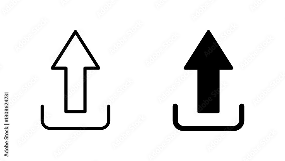 Upload icon vector. load data sign and symbol Upload icon vector. load data sign and symbol