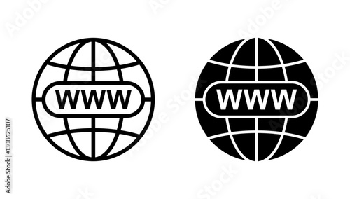 Web icon vector. go to web sign and symbol. web click icon. Global search icon