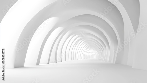Wallpaper Mural White arched tunnel perspective Torontodigital.ca