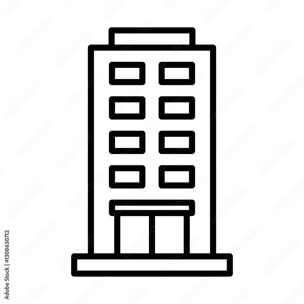 Hotel icon design concept template Hotel icon design concept template