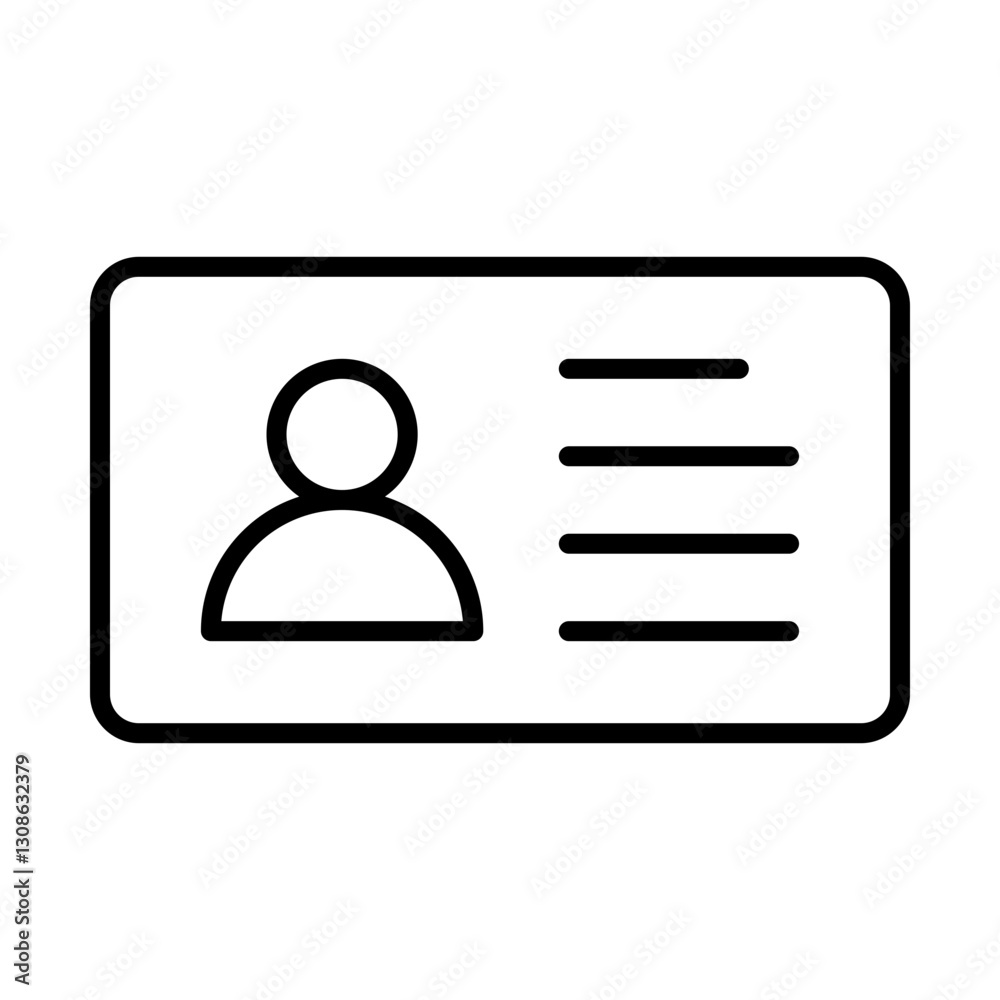 ID card icon vector template ID card icon vector template