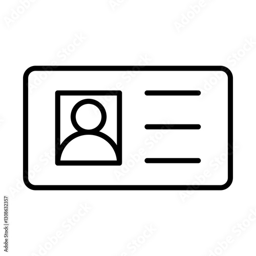 ID card icon vector template