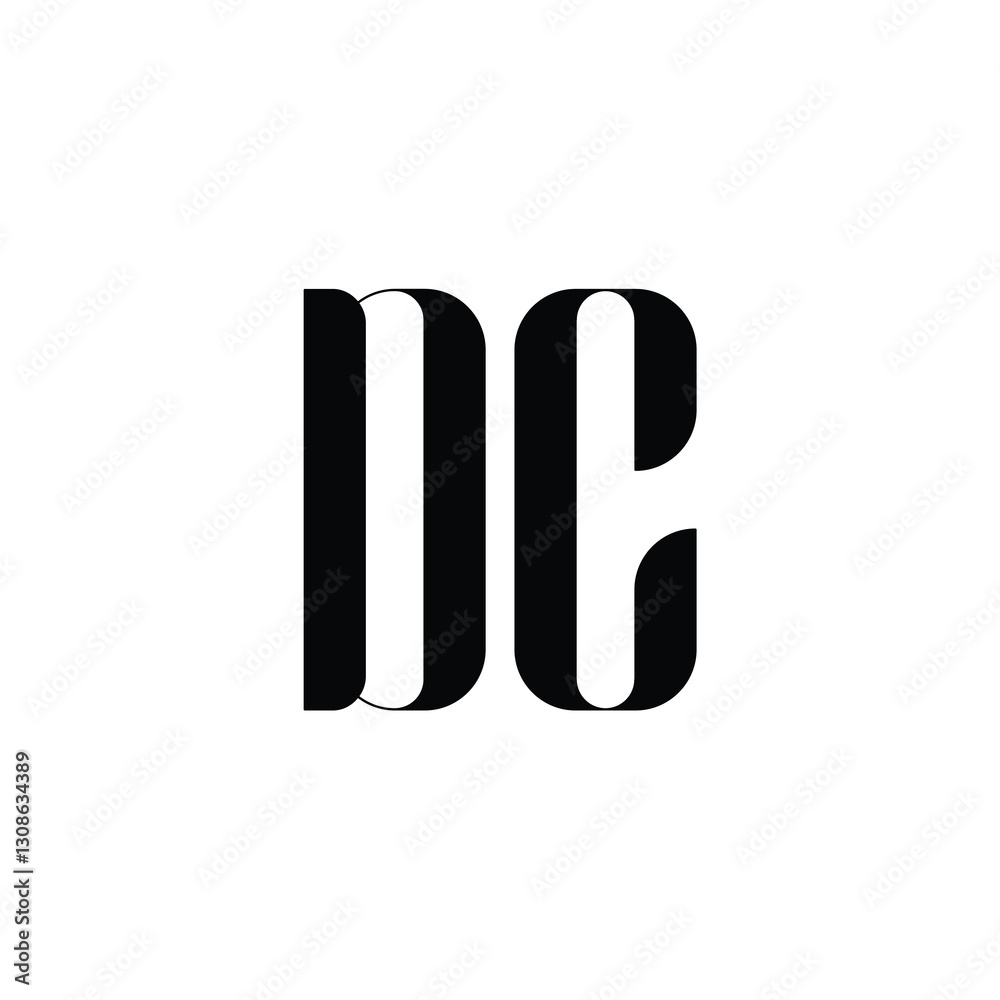 DC monogram logo design letter text name symbol monochrome logotype alphabet character simple logo DC monogram logo design letter text name symbol monochrome logotype alphabet character simple logo