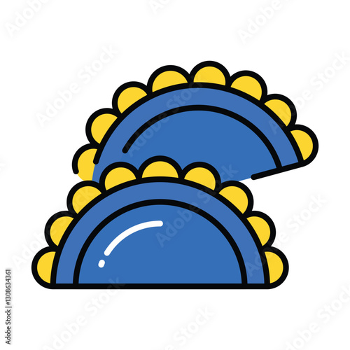 Mathri vector filled outline icon. EPS 10 file