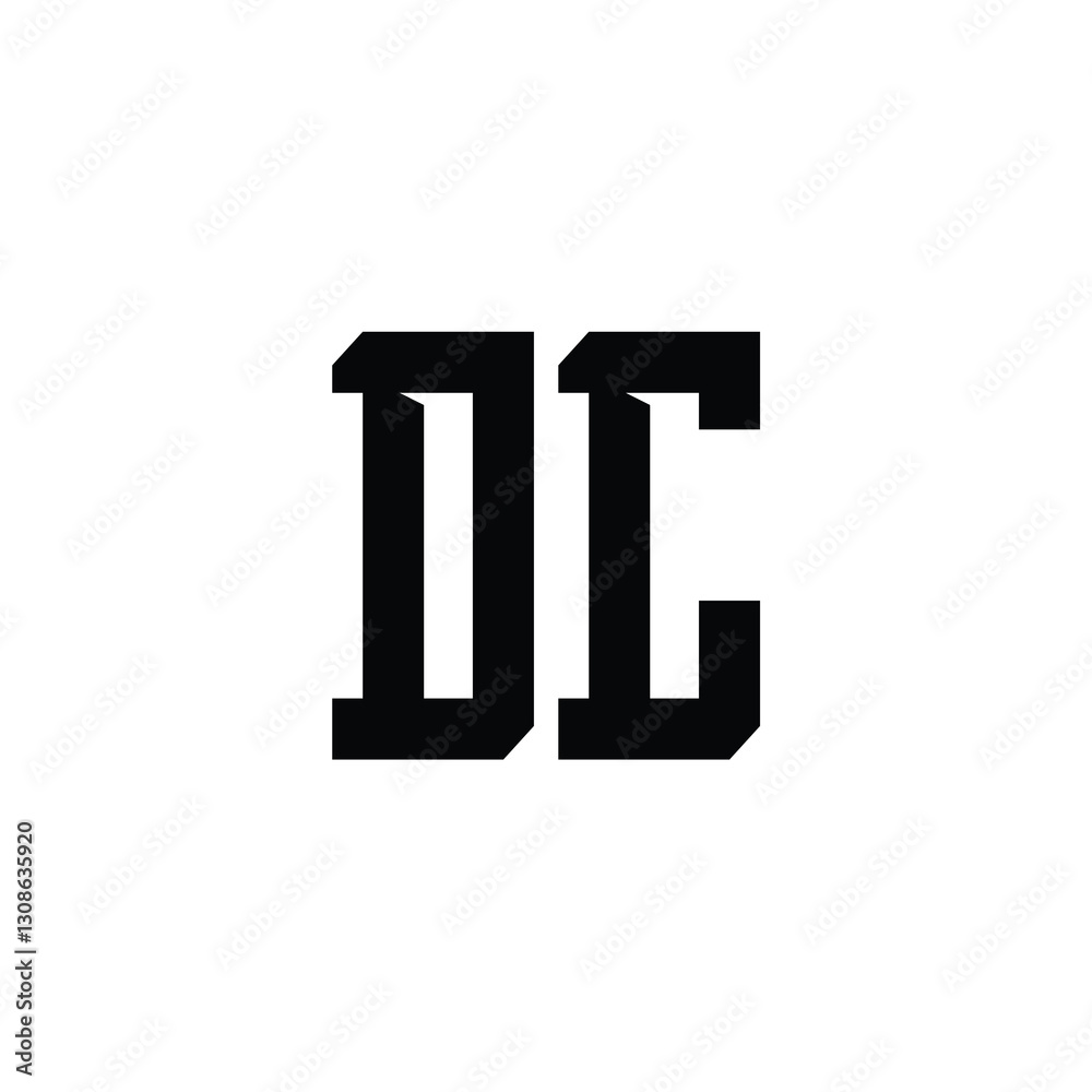 DC monogram logo design letter text name symbol monochrome logotype alphabet character simple logo DC monogram logo design letter text name symbol monochrome logotype alphabet character simple logo
