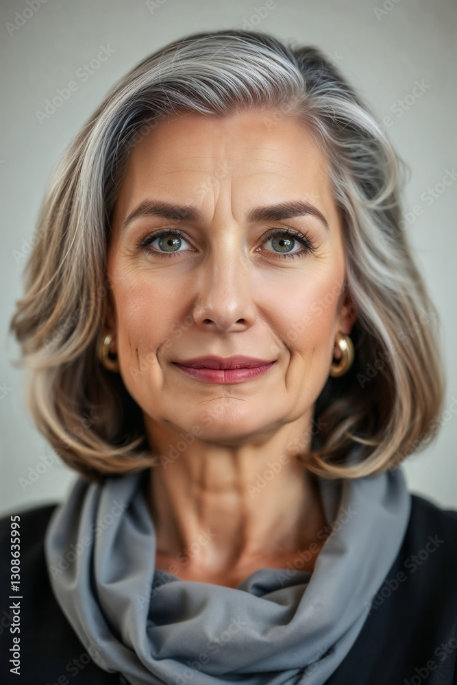 Senior businesswoman from Luxembourg. Mature lady with grey hair wearing classic formal outfit. Professional female headshot Senior businesswoman from Luxembourg. Mature lady with grey hair wearing classic formal outfit. Professional female headshot