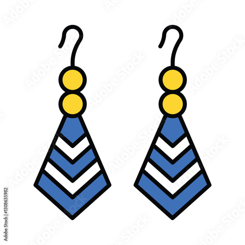 Jewelry vector filled outline icon. EPS 10 file