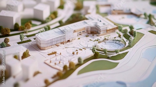 Detailed Architectural Project Model with Scale and Design Features