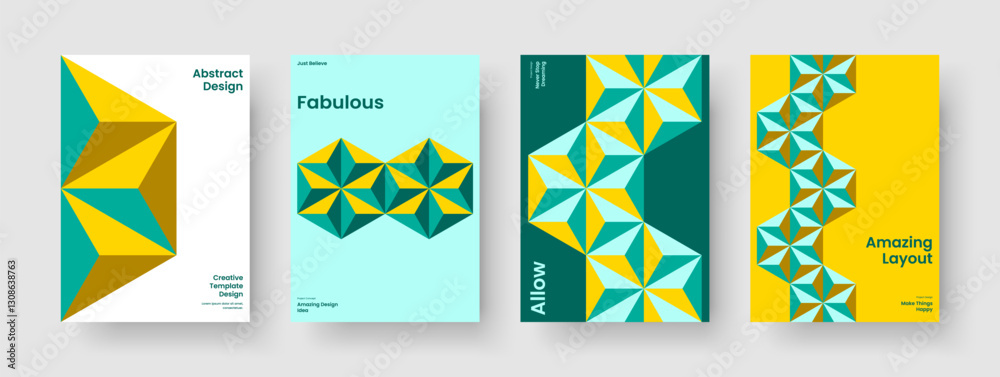Obraz premium Isolated Report Layout. Creative Flyer Template. Modern Book Cover Design. Business Presentation. Poster. Background. Brochure. Banner. Handbill. Magazine. Portfolio. Advertising. Notebook. Leaflet