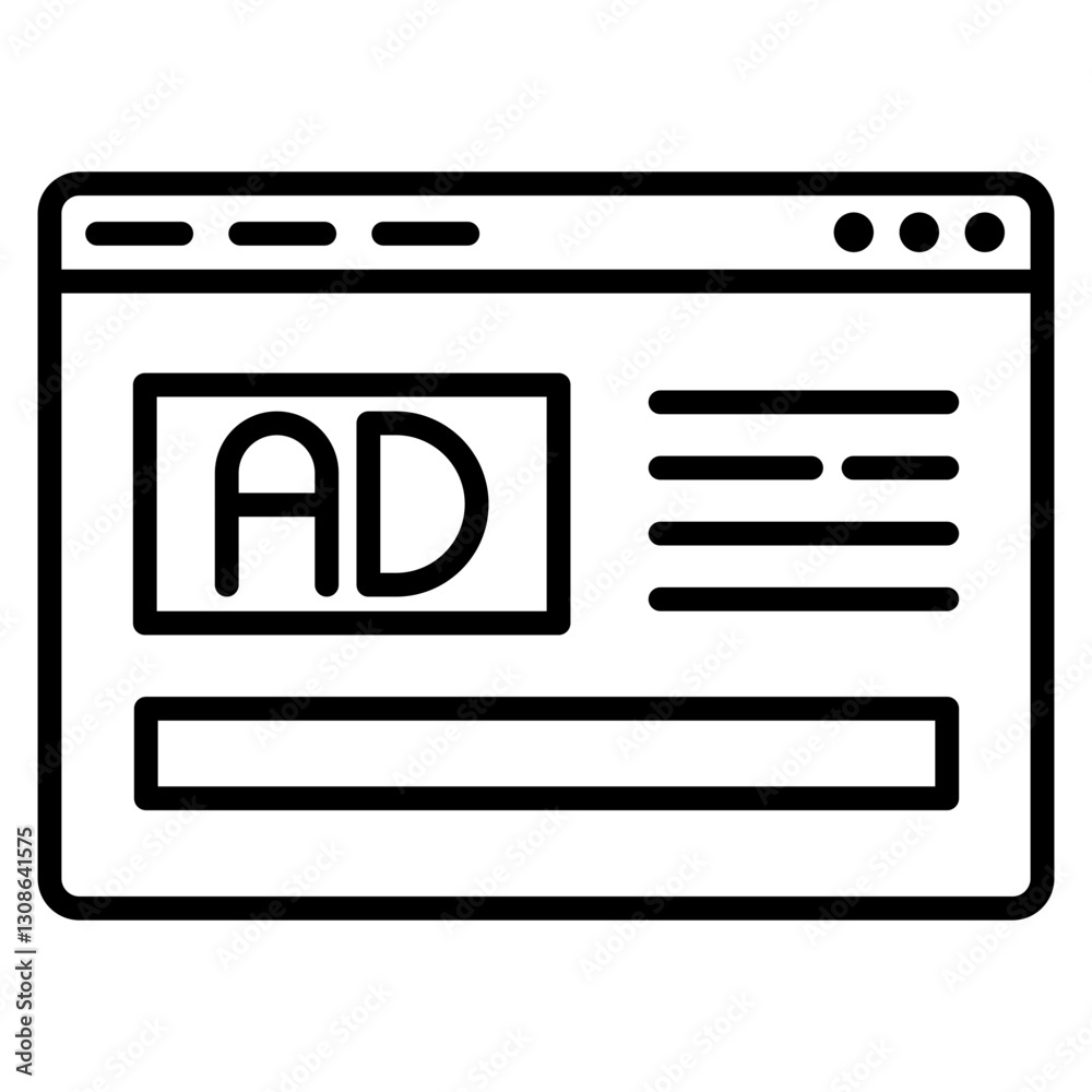 Website Ads Icon Website Ads Icon