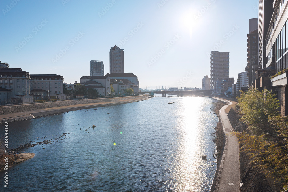 宝塚市の朝の風景