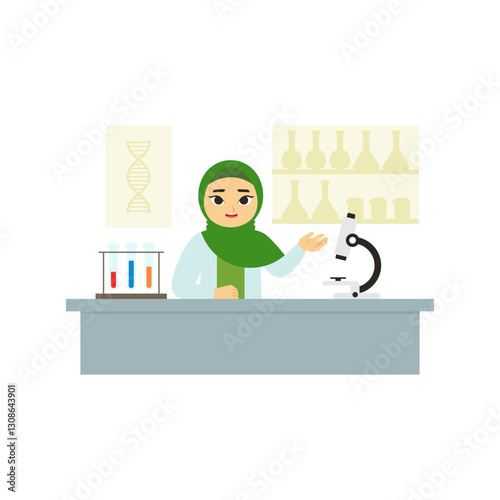 Muslim Women in Science 1 in Laboratory