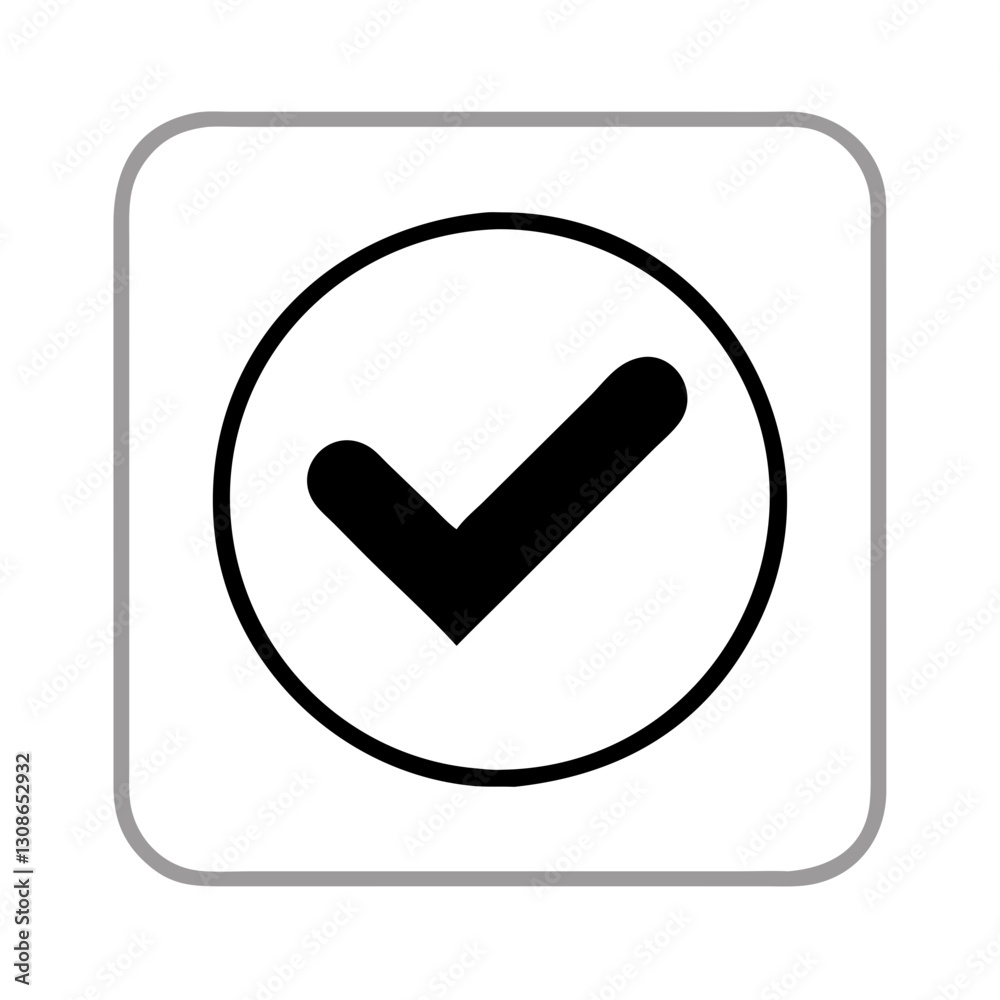 Black checkmark inside square icon Black checkmark inside square icon