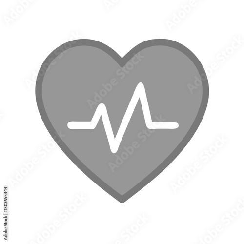 Heart with heartbeat line icon