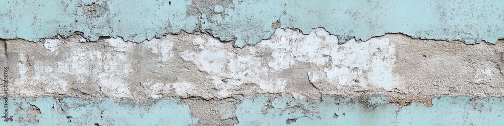 Seamless worn paint concrete weathered wall with peeling paint in shades of turquoise and gray. The texture shows layers of cracked and flaking paint, revealing the underlying surface. Seamless worn paint concrete weathered wall with peeling paint in shades of turquoise and gray. The texture shows layers of cracked and flaking paint, revealing the underlying surface.