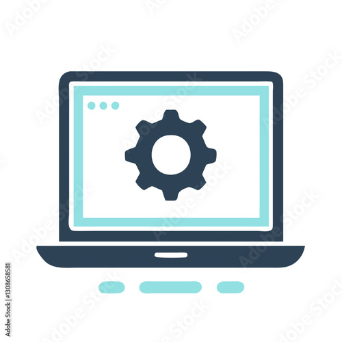 Wallpaper Mural Laptop screen with gear icon Torontodigital.ca