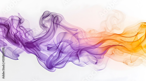 Abstract purple and yellow smoke flowing in the background, creating a dynamic and colorful fluid motion effect with vibrant hues.