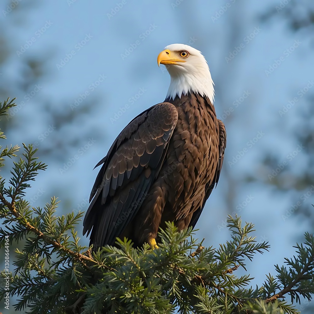 Fototapeta premium american bald eagle on a branch