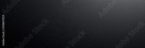 Smooth black leather, fine grain, matte finish, material, stock, minimal