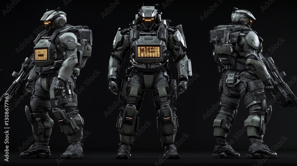 Futuristic Advanced Military Armor Design Futuristic Advanced Military Armor Design
