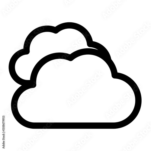 cloudy  icon for illustration