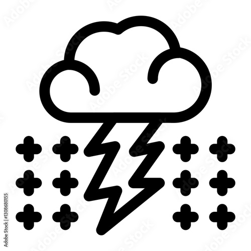 hailstorm  icon for illustration