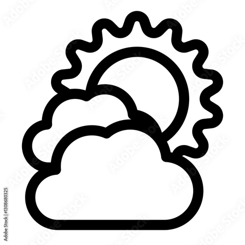 overcast  icon for illustration