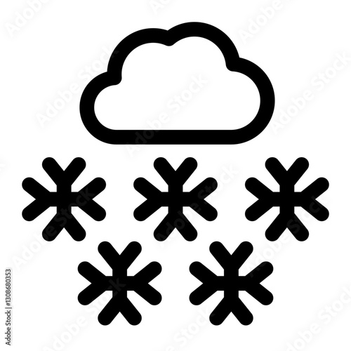 snowy  icon for illustration